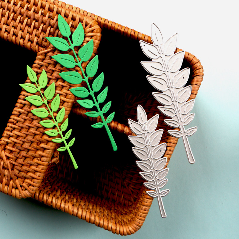 切割模板DIY刀模cutting die滚花机纸艺机树枝羽状树叶对称手工