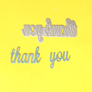 切割模板DIY刀模cutting die滚花机纸艺机thank you创意DIY手工