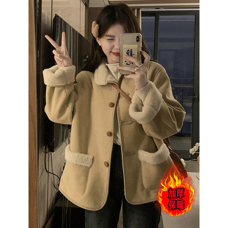 冬季棉服外套女遮肉文艺百搭宽松休闲加绒加厚棉袄新款小清新时尚