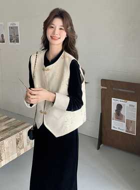 爆款现货2026春季 新款中国风两件套裙2C098-8506P155K228