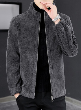 男装棉衣8302羊羔毛立领纯色常规保暖其他时尚都市直筒oth
