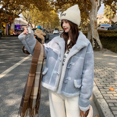 【档口现货】鹿皮绒皮毛一体外套2C233-818-P185-K279