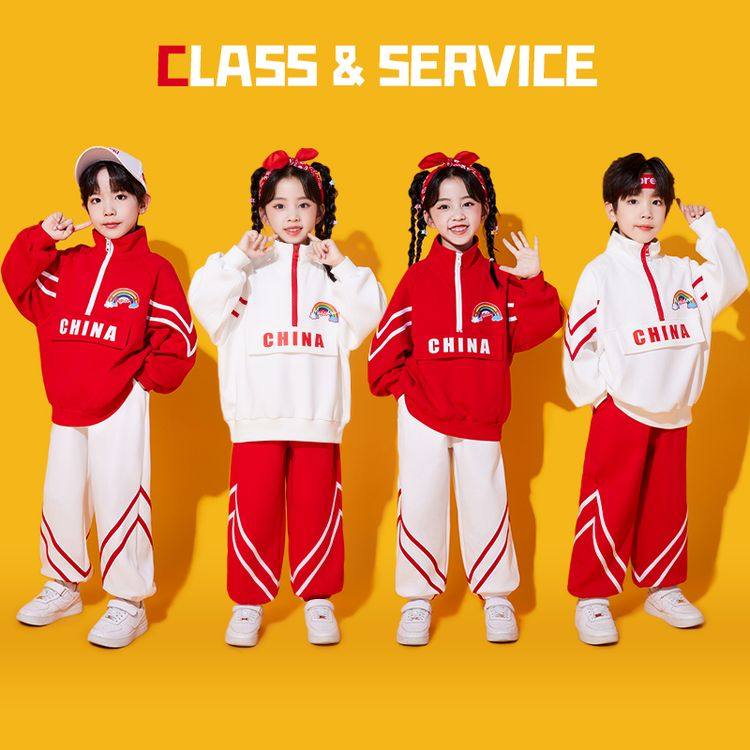 儿童啦啦队演出服中国风小学生运动会开幕式表演服幼儿园亲子班服,童装/婴儿装/亲子装,儿童演出服,淘宝优惠券,粉丝福利购,淘宝优惠卷