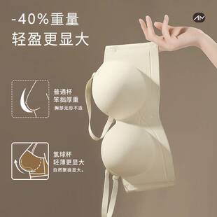 无痕3D立体聚拢内衣女小胸显大一片式抹胸防下垂外扩型文胸罩套装
