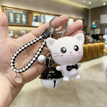猫咪女简约韩国可爱情侣创意钥匙扣1