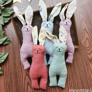 insular/茵秀丽婴儿安抚玩偶兔子睡眠娃娃A类竹棉宝宝陪睡玩具