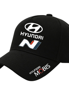 现代Nline赛车WRC改装4S店工帽定制户外遮阳鸭舌帽子广告棒球帽