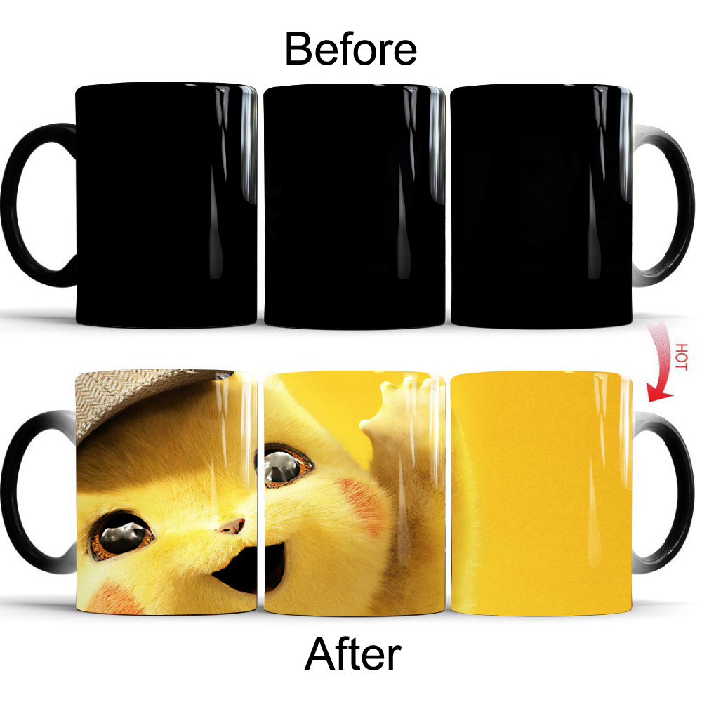 皮卡丘pikachu可达鸭日式风杯子