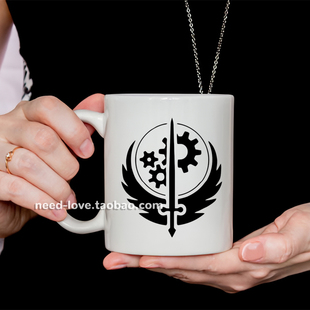 游戏周边辐射钢铁兄弟会陶瓷马克杯早餐咖啡茶杯办公水杯生日礼物