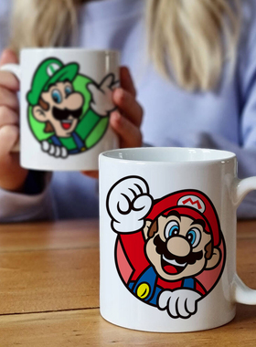 超级玛丽马里奥兄弟咖啡马克杯陶瓷杯茶水杯子纪念游戏礼物周边