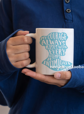 My Courage always rises傲慢与偏见马克杯简奥斯汀女性自强礼物
