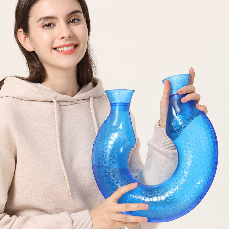 u型透明热水袋注水颈椎热