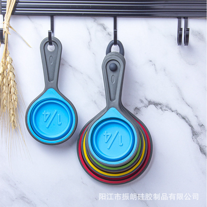 硅胶量杯四件套可伸缩折