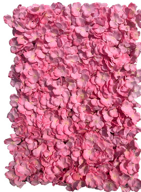 仿真绣球花墙装饰花排