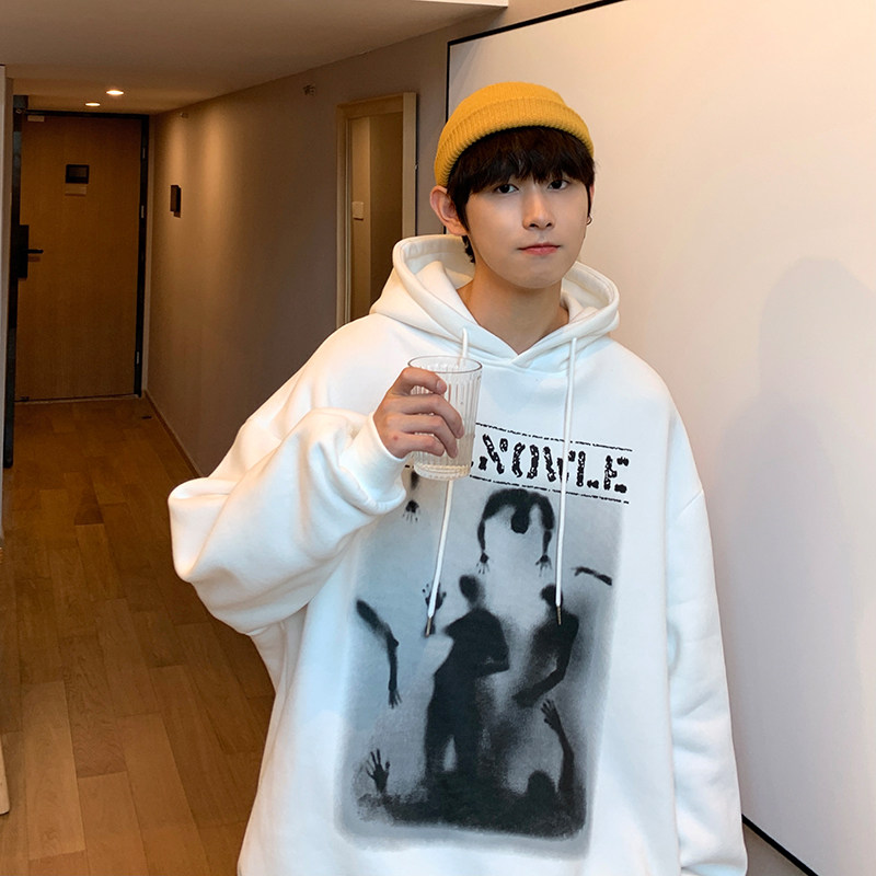 817-A2825印花连帽卫衣秋季潮流宽松ins超火百搭炸街外套P58X75,女装短外套,星座803