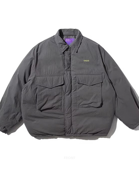 Pso Mason美式vintage多口袋翻领工装棉服男冬季街头加厚保暖外套