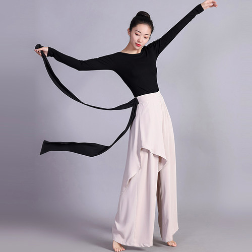 飘逸高级感阔腿裤演出服现代舞