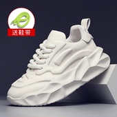 增高5厘米潮男鞋 秋冬新款 厚底真皮小白鞋 秋冬百搭男老爹鞋 休闲鞋