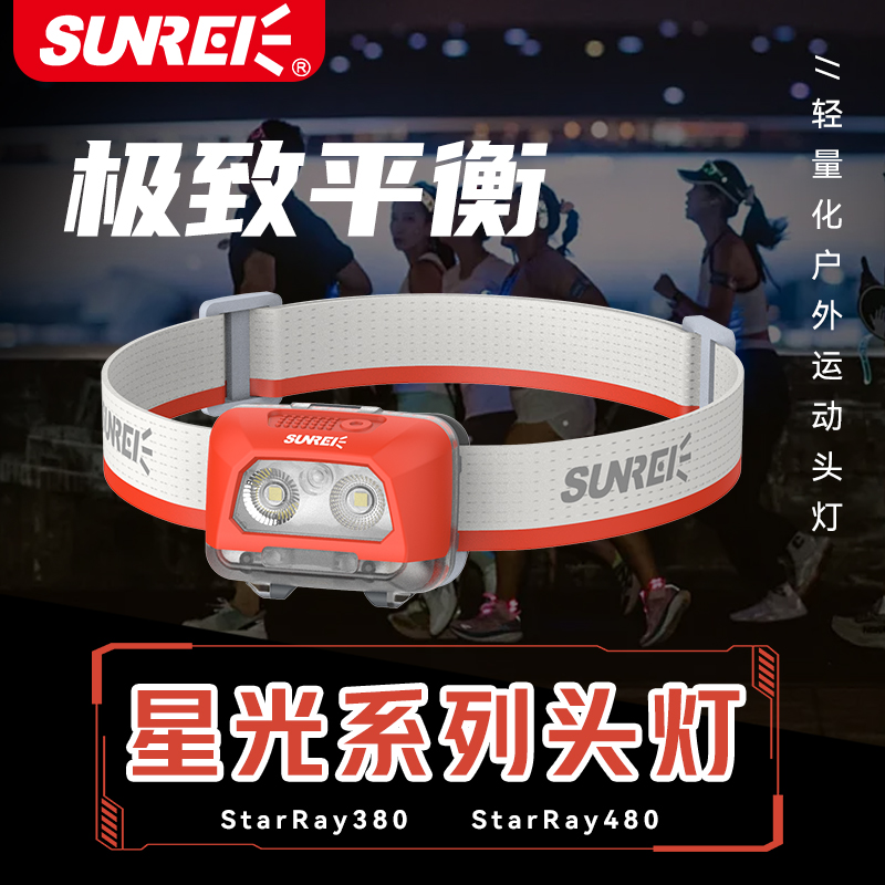 山力士星光双电轻量户外运动头灯