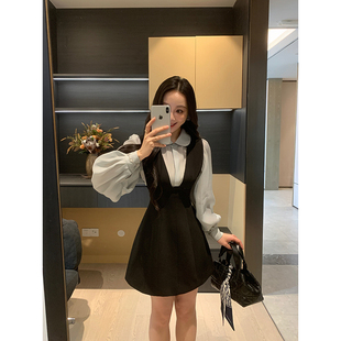XINYI【温莎小姐】春季高定V领背心连衣裙收腰显瘦气质X626Q00633