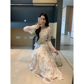 春夏碎花刺绣小衫 XINYI 花开半夏 长半裙显瘦两件套X625A03752