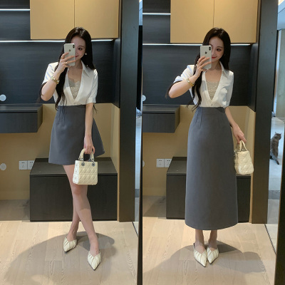 XINYI【星光点点】夏季双面缎衬衫+半裙X626C02228-1/X626G02229