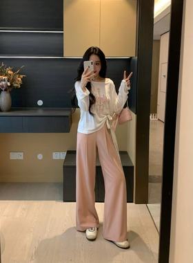XINYI【少女心】夏季天丝T恤女+高腰休闲裤X625Y05507/X625K08016