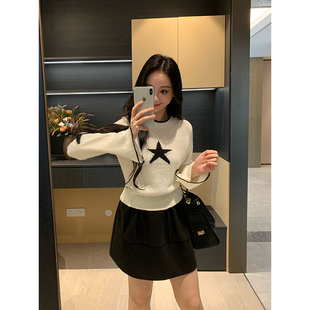 女显瘦百搭毛衣X625Z18854 秋冬羊毛提花针织衫 XINYI 软糯氛围