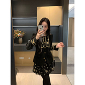 鎏金玫瑰 冬季 中古风刺绣雪尼尔绗棉外套 XINYI 半裙显瘦套装 女