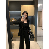 魅力磁场 长裤 秋季 XINYI 针织绒感开衫 吊带 显瘦三件套装 女