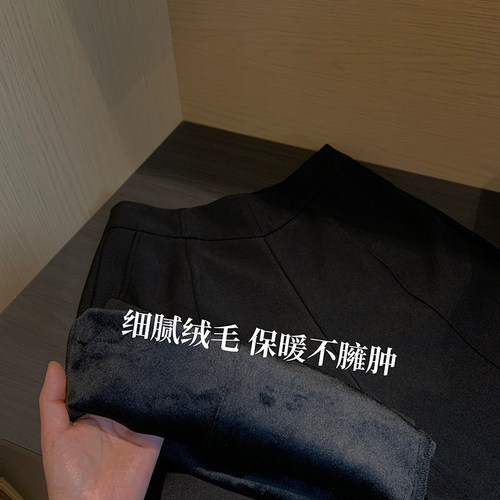 XINYI【建模裤】冬季加绒加厚高腰裤女显瘦保暖X625K16622