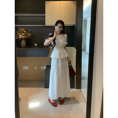 连衣裙套装女夏季微胖mm梨形显瘦