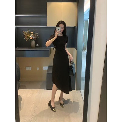 不规则连衣裙女夏季微胖mm大码