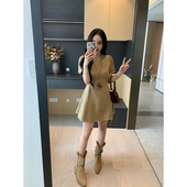 夏季 XINYI 剪花美学 复古镂空连衣裙收腰显瘦气质裙X625Q08019