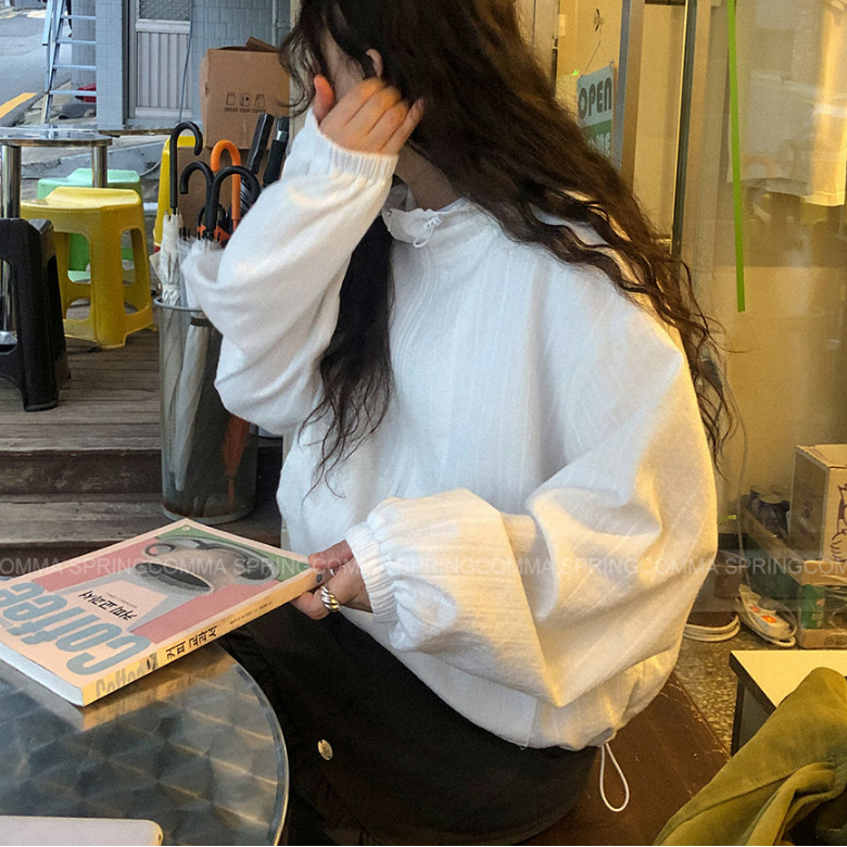 直邮 韩国制 代购官网女装springcom 纯棉提花蕾丝连帽外套