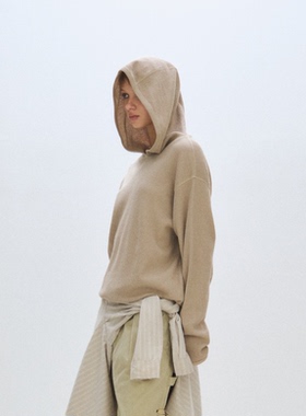 直邮 韩国代购官网女装 plzproject 美式休闲连帽衫华夫格卫衣