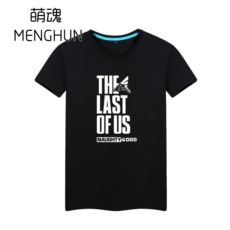 the last of us T恤 最后生还者游戏印花T恤纯棉多色美国末日T恤