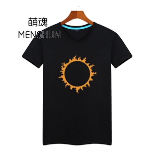 拳皇街机游戏动漫周边草薙京logo个性时尚潮流纯棉T恤AC940