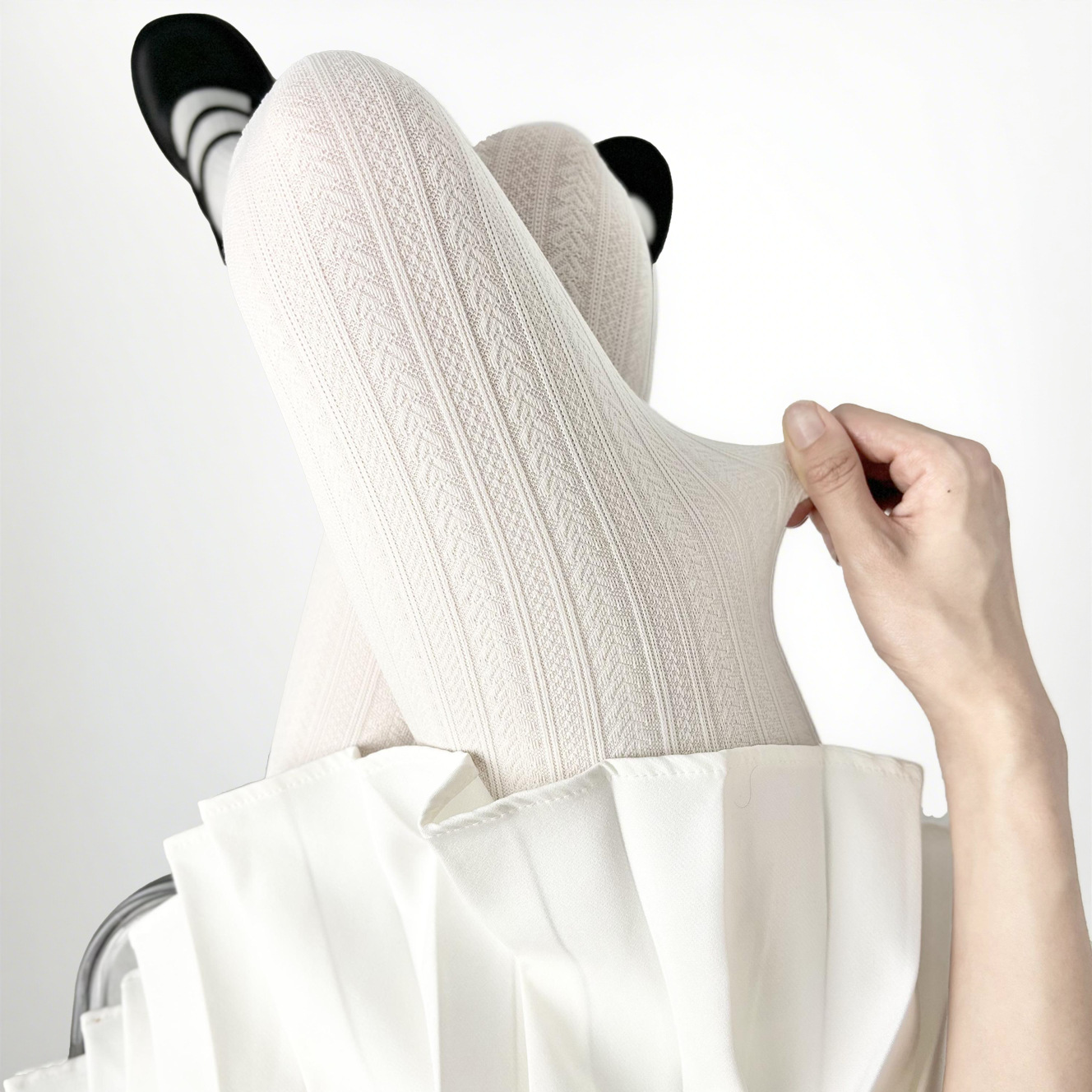 立体爱心连裤袜女秋冬提花竖纹复古百搭jk显瘦保暖外穿修身打底