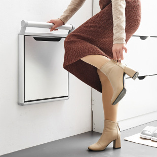 老人折叠换鞋凳壁挂式玄关椅门口鞋柜隐形挂墙上穿鞋凳孕妇浴室凳