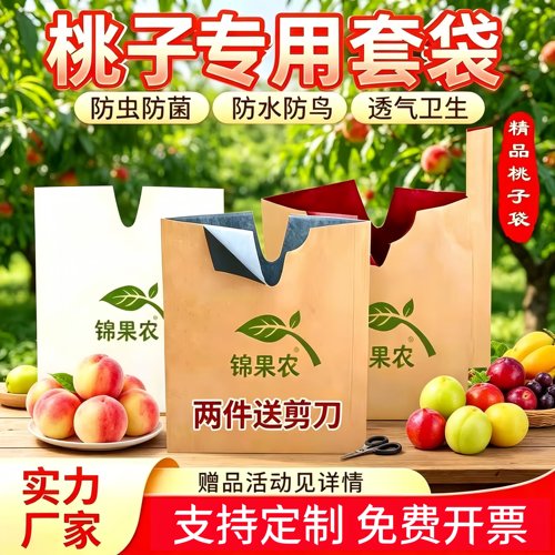 桃子专用套袋防水防虫鸟黄桃袋子