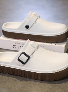 DENSUNCOO包头拖鞋男夏季外穿防滑防臭青少年涉水半拖鞋勃肯凉鞋