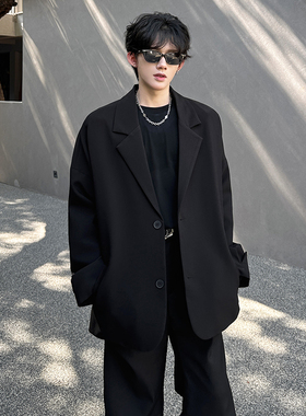 韩版cleanfit设计痞帅休闲西服外套廓形痞帅高级感雅痞男装dk穿搭