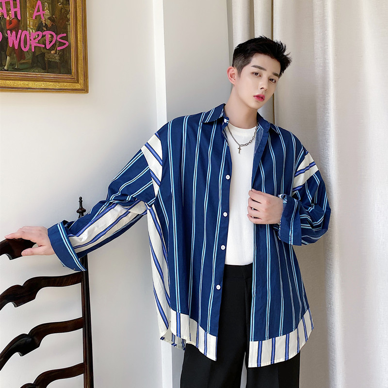 网红ulzzang韩版潮流长袖衬衫