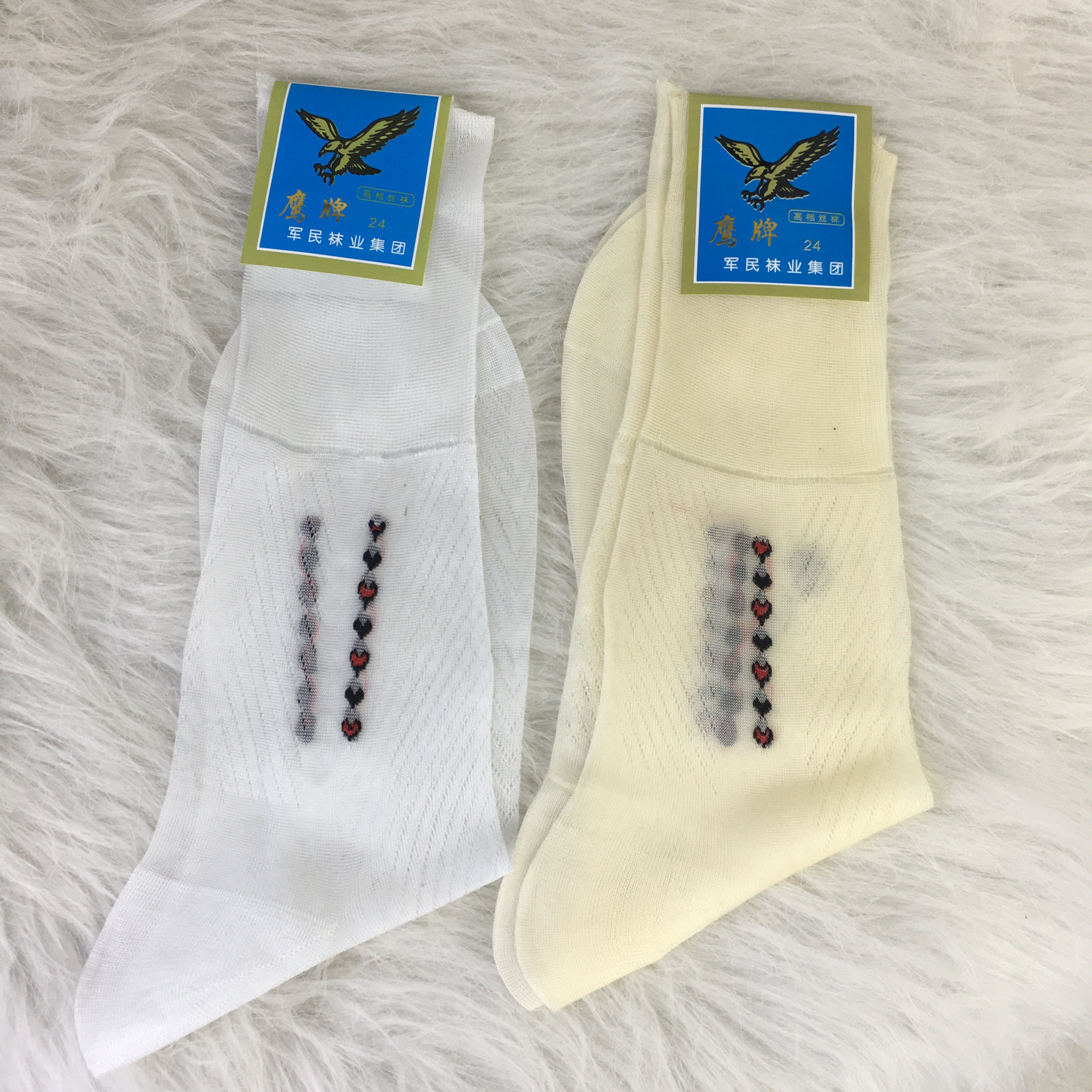 道合袜业老式锦纶丝袜子女士薄款提花夏季卡布隆松口女式袜子飞鹰