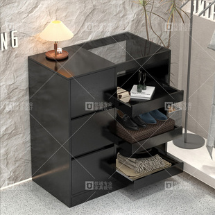 服装店女装店中岛流水台储物柜摆件台带玻璃展示台陈列饰品柜斗柜