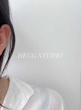 HEGG简约复古绿玛瑙圆珠耳钉女小众美产包金针设计轻奢高级感耳饰