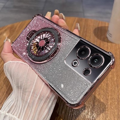 OPPOPGAM10手机壳清新恋爱复古国风Reno8Rro硅胶防摔保护套PGAM10适用电镀支架透明OPPORENO8PRO5G镜头膜保护