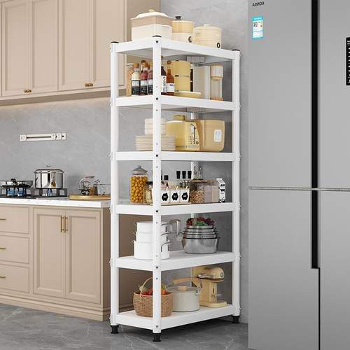 白色烤漆厨房夹缝收纳架