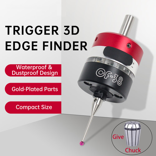 3D触发式寻边器加工中心CNC数控铣床三坐标探头分中棒ER夹头CF-38